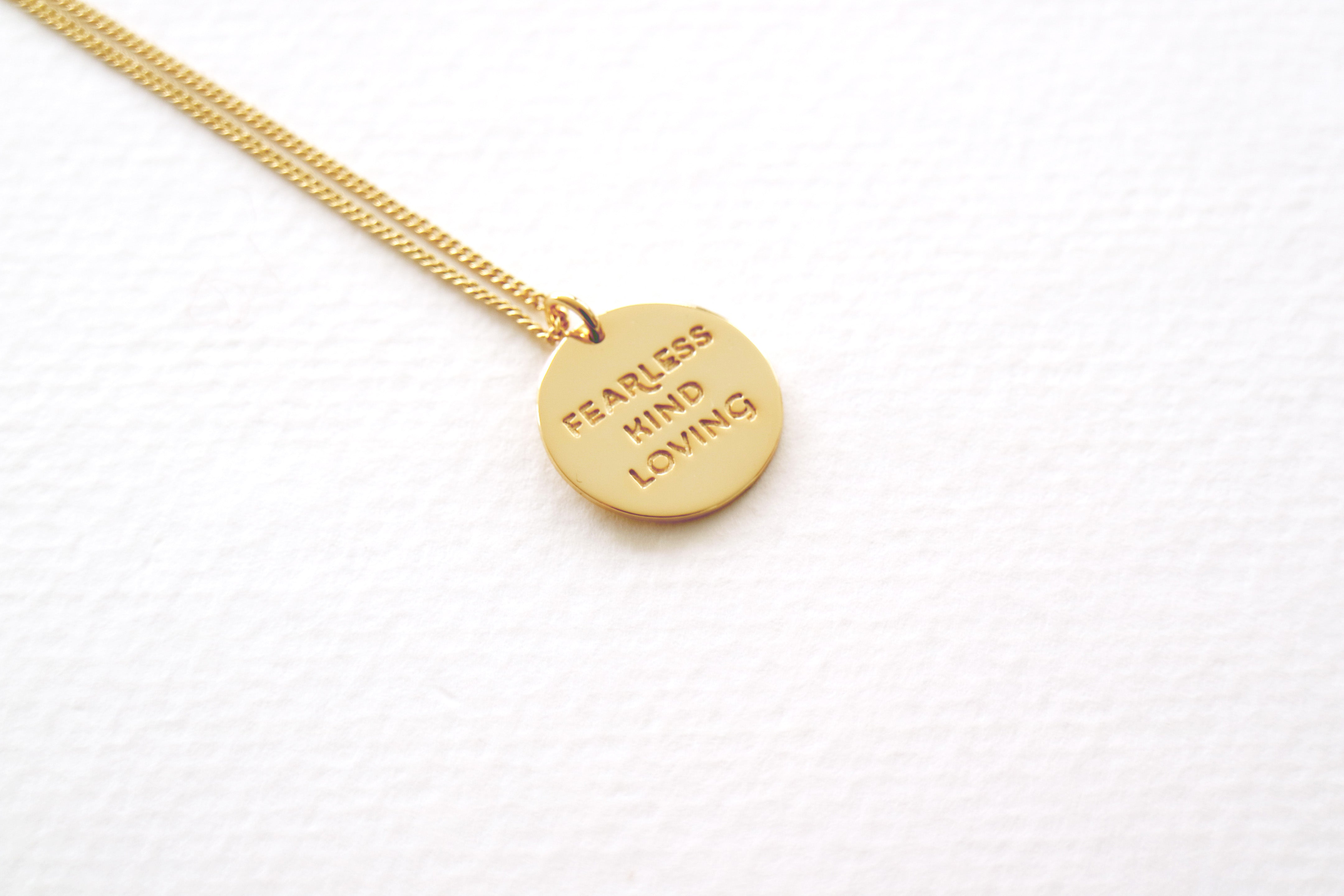 Rebel Classic Key Necklace Fearless Gold